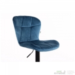 Барный стул Vensan Velvet Blue / Black