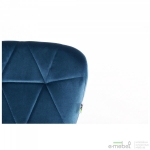 Барный стул Vensan Velvet Blue / Black