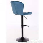 Барный стул Vensan Velvet Blue / Black