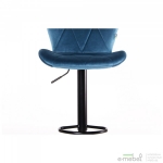 Барный стул Vensan Velvet Blue / Black
