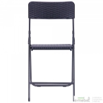 Стул складной Морган пластик Rattan Black
