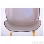 Стул обеденный Doris gold/PU creamy white