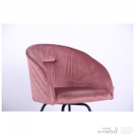 Кресло поворотное Sacramento черный/велюр розовый антик