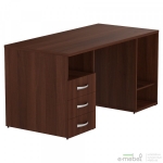 Стол тумбовый МГ-53 L (1500х720х750) орех темный