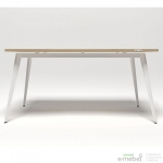 Стол+USB Delta DL-106 (1590х800х750мм) Блэквуд Ячменный/Каркас белый