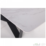 Стол обеденный William black/ceramics Carrara bianco