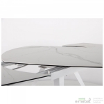 Стол обеденный раскладной Krystle white/сeramics Venato bianco