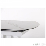 Стол обеденный раскладной Krystle white/сeramics Venato bianco
