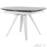 Стол обеденный раскладной Krystle white/сeramics Venato bianco