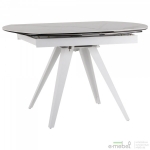 Стол обеденный раскладной Krystle white/сeramics Venato bianco