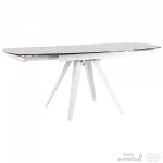 Стол обеденный раскладной Krystle white/сeramics Venato bianco