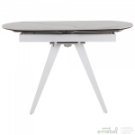 Стол обеденный раскладной Krystle white/сeramics Venato bianco