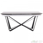 Стіл обідній розкладний Vincent black/сeramics Tatuario bianco