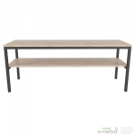 Стол консольный Triton (1300х400х516) Дуб Сонома/Черный графит