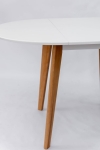 Обеденный комплект: стол раскладной Модерн + 4 стула Тейде (натуральный/белый)