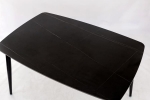 Стол обеденный Кипарис керамика черный/черный 120*80