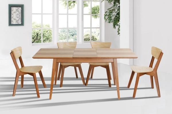 Обеденный комплект Рондо: Стол деревянный раскладной и 4 стула