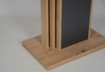 Стол кухонный раскладной SOLO A/D антрацит/дуб артизан 110(145)х68 см 