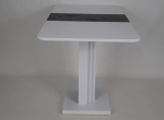 Стіл кухонний SOLO B/V стіл білий діамант РЕ/вугільний камінь 110(145)х68 см