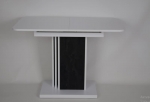 Стол кухонный SOLO B/V стол белый брильянт РЕ/угольный камень 110(145)х68 см 