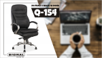 Крісло поворотне Q-154 чорна екошкіра