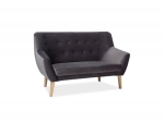 Софа NORDIC 2 VELVET сіра/бук BL.14