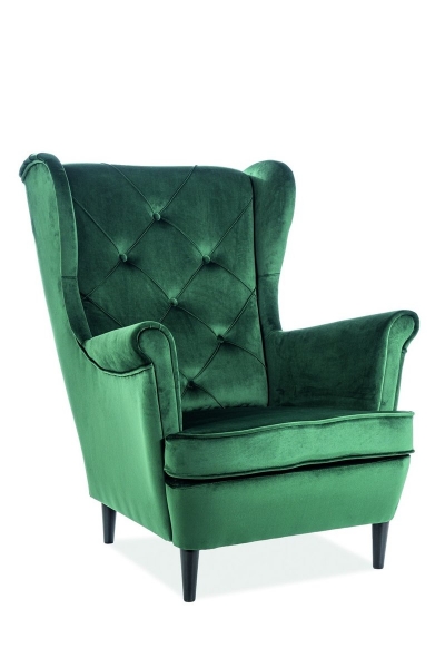 Крісло LADY VELVET зелене/венге BL.78