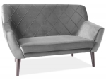 Софа KIER 2 VELVET сіра/венге BL.14