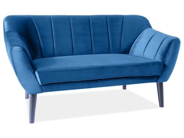 Софа TREFL 2 VELVET синя/венге BL.86