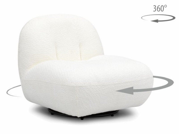 Крісло SISI тканина BARANEK білий TAP.204
