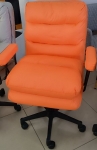 Крісло поворотне DRACO помаранчеве/чорний каркас