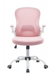Кресло поворотное CANDY розовое/белый каркас