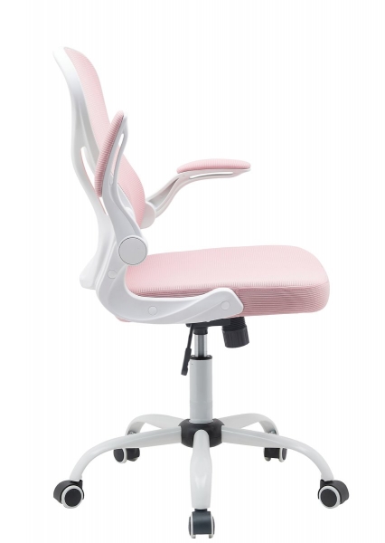Крісло поворотне CANDY рожеве/білий каркас