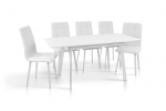 Комплект обеденный белый: стол Этна + 4 стула Тринити