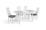Кухонный комплект белого цвета: стулья Жасмин и стол Дели