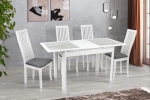 Кухонний комплект білого кольору: стільці Жасмін та стіл Делі