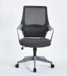 Крісло поворотне ARON сіре/сірий каркас