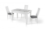 Обідній комплект білого кольору: Стіл Керамік та 4 стільці Жасмин