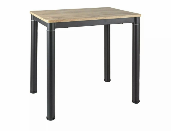 Стол DAMAR 80*60 дуб артизан/черный мат