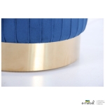Пуф Monte Blue / Golden Chrom