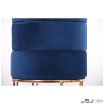 Пуф Gabriel Blue / Golden Chrom