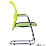 Кресло Аэро CF хром сиденье Сетка серая, Zeus 047 Light Green/спинка Сетка лайм-Brooklyn Bridge