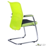 Кресло Аэро CF хром сиденье Сетка серая, Zeus 047 Light Green/спинка Сетка лайм-Brooklyn Bridge