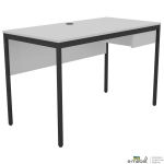 Стол Осло с ящиком (1187х600х750) черный графит, Белый