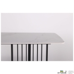 Стол обеденный Fellon black/ceramics Carrara bianco
