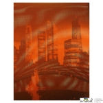 Кресло АЭРО HB сиденье Сетка черная, боковины Zeus 045 Orange/спинка Сетка оранж-Skyline
