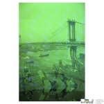Кресло АЭРО HB сиденье Сетка серая, боковины Zeus 047 Light Green/ спинка Сетка лайм-Brooklyn Bridge
