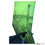 Кресло АЭРО HB сиденье Сетка серая, боковины Zeus 047 Light Green/ спинка Сетка лайм-Brooklyn Bridge