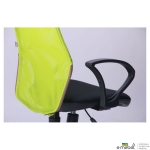 Кресло Oxi/АМФ-4 сиденье Сетка черная/спинка Сетка лайм