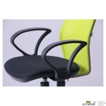 Кресло Oxi/АМФ-4 сиденье Сетка черная/спинка Сетка лайм
